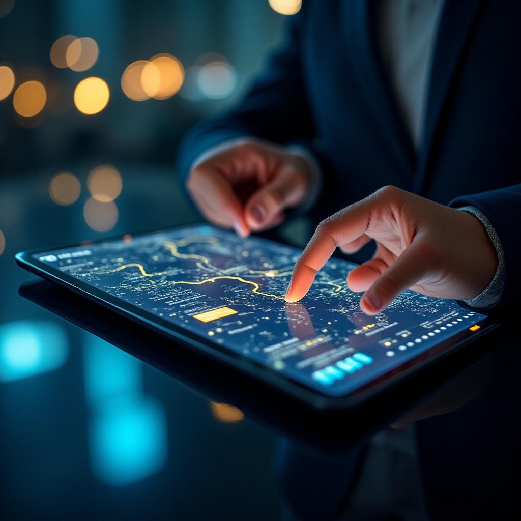 Advanced supply chain analytics dashboard showing real-time logistics data