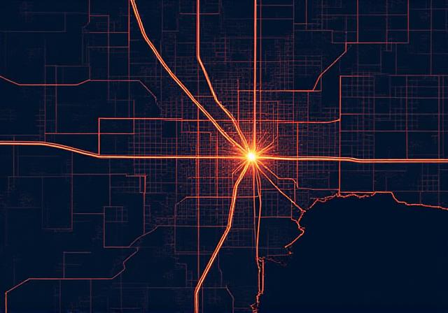 Logistics map of Richardson TX area